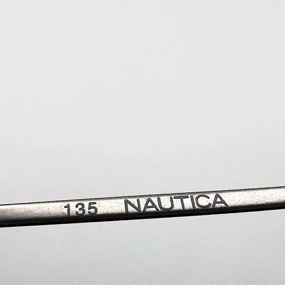 Nautica N7077 031 Full Thin Eyeglass Frame Oval Gunmetal Gray 47-19-135 Italy